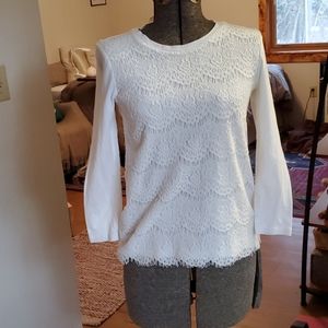 Jcrew 3/4 Sleeve Lace top